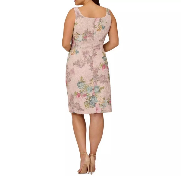 ADRIANNA PAPPEL Plus Size Floral Ruched Formal Dress Size 30W NWT - Picture 3 of 16